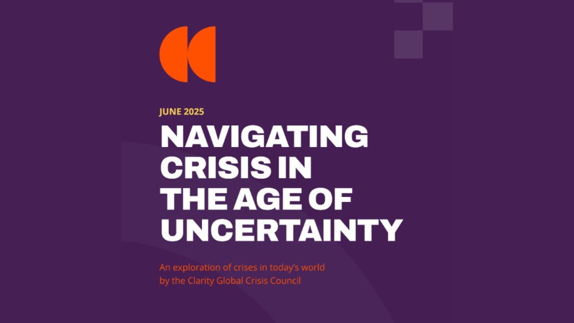 Study Highlight: Navigating Crisis in the Age of Uncertainty