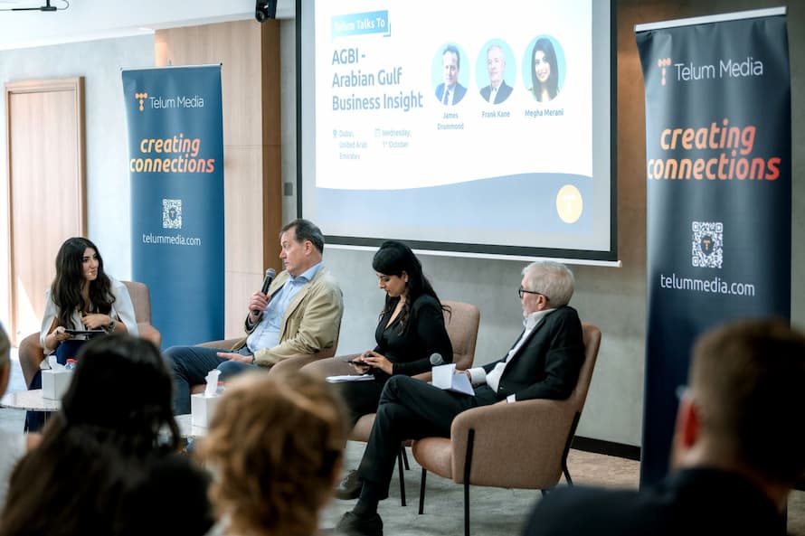 Telum's Joanna Ezzat moderates a candid "Telum Talks" discussion with the editorial leaders from AGBI